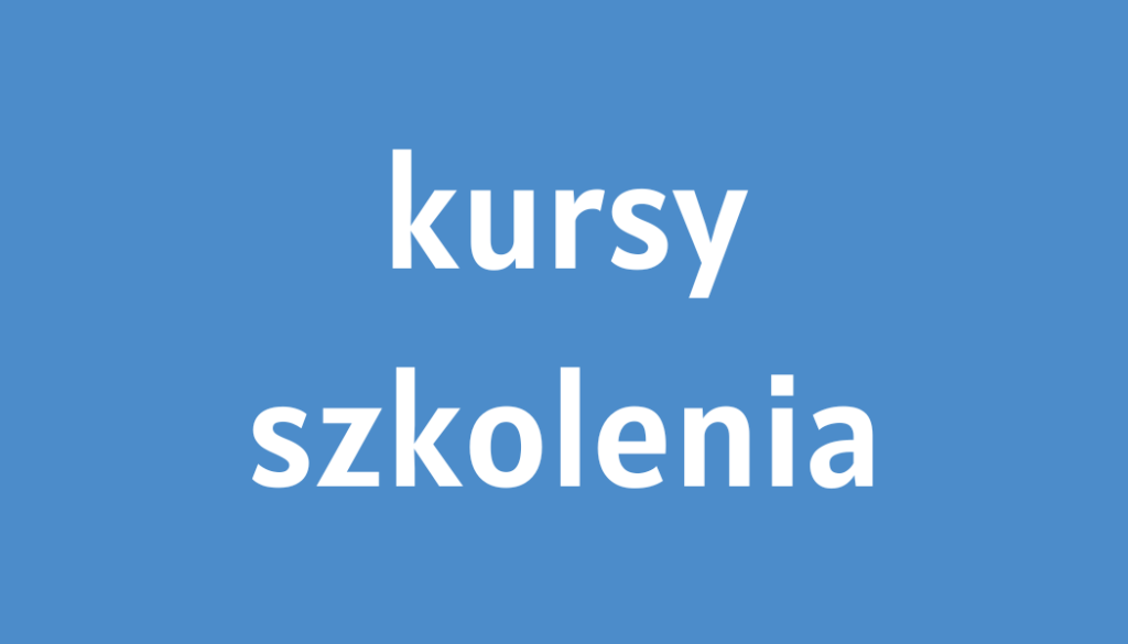 Tekst: kursy, szkolenia