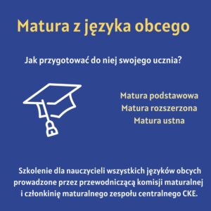 Obrazek prezentujący szkolenie "Matura z języka obcego"
